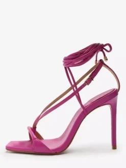 Sandales à talons hauts pour femmes tongs à bout ouvert chaussures de fête à lacets