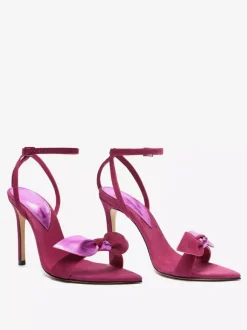 Sandales à talons pour femmes Sandales à bout pointu Talon aiguille Cuir PU