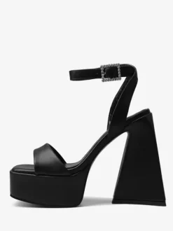 Sandales à talons pour femmes bout carré plateforme talon épais chaussures de soirée