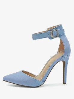 Sandales à talons Sandales Talon aiguille bleu Bout pointu Terry