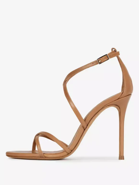 Sandales À Talons Sexy Chaussures Femmes Brides Talons Aiguilles Cuir PU