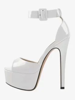 Sandales À Talons Sexy Plateforme Bout Ouvert Bride À La Cheville Chaussures