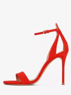 Sandales blanches à talons hauts bout ouvert talons aiguilles chaussures de bal