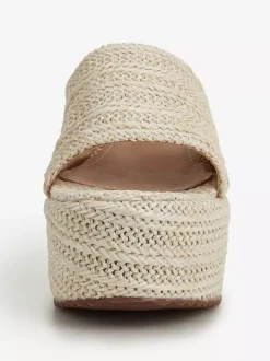 Sandales compensées à plateforme et bout ouvert pour femme
