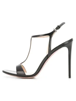 Sandales de Soirée à Talons Hauts avec Bout Ouvert Femme Unicolore