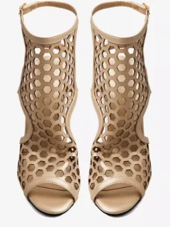 Sandales gladiateur pour femmes sandales à bout ouvert avec découpe et boucle.