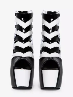 Sandales sexy à plateforme et bout ouvert pour femme bottines à talons hauts découpés