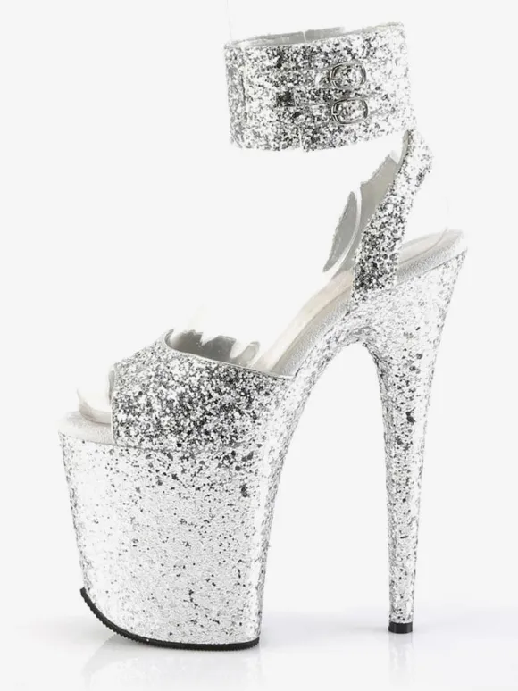 Sandales Sexy à Talons Hauts Noisette Synthétique Cuir Peep Toe Stiletto Chaussures Sexy