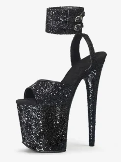 Sandales Sexy à Talons Hauts Noisette Synthétique Cuir Peep Toe Stiletto Chaussures Sexy