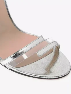 Sandales à bride cheville en daim bout ouvert talons hauts chaussures habillées