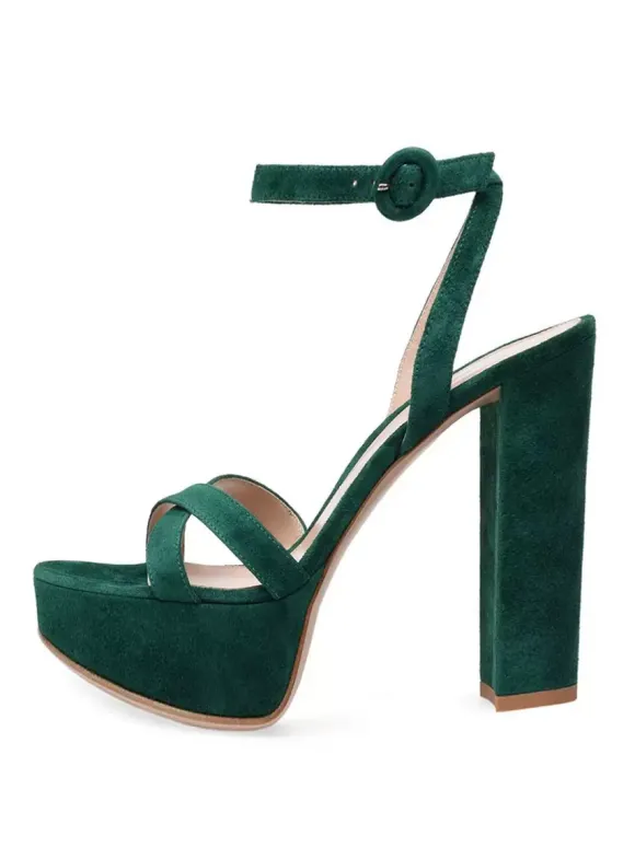 Sandales de Soirée à Talons Hauts avec Bout Ouvert Femme Unicolore