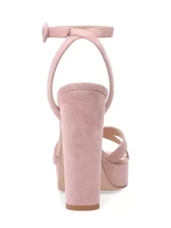 Sandales de Soirée à Talons Hauts avec Bout Ouvert Femme Unicolore