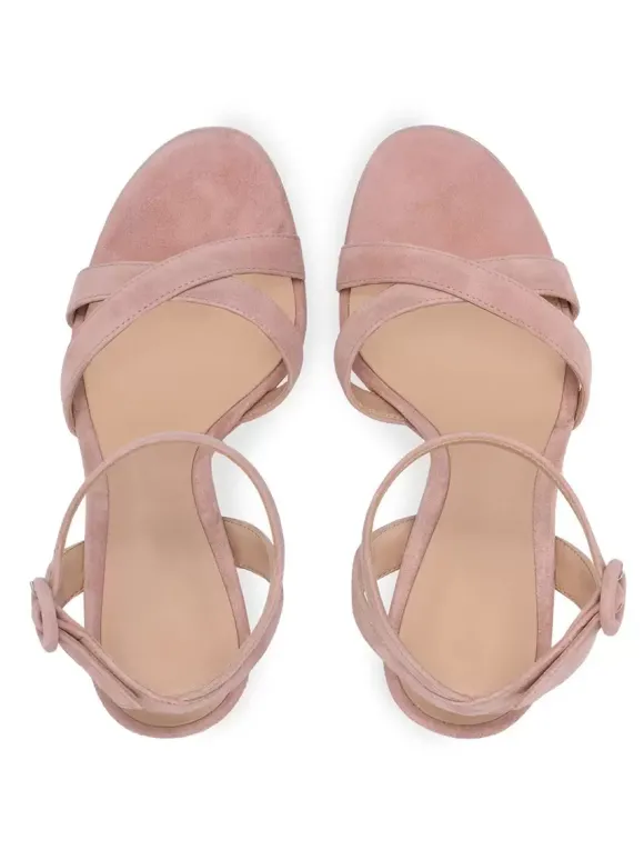 Sandales de Soirée à Talons Hauts avec Bout Ouvert Femme Unicolore