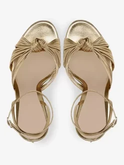 Sandales de Soirée à Talons Hauts avec Bout Ouvert Femme Unicolore