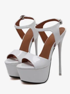 Sandales femme talon haut plateforme boucle réglable