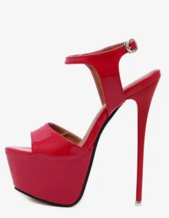Sandales femme talon haut plateforme boucle réglable