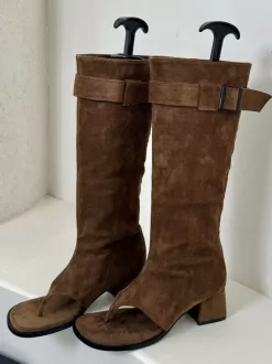 Sandales gladiateur à talon épais et boucle pour femmes
