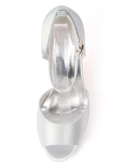 Sandales mariée à bout ouvert à talon haut avec boucle Sandales femme