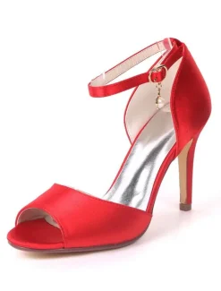 Sandales mariée à bout ouvert à talon haut avec boucle Sandales femme
