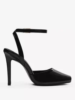 Sandales noires à talons hauts et bout ouvert pour femme modèle 2026