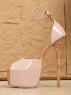 Sandales à plateforme à talons hauts pour femmes bout ouvert chaussures à talons hauts
