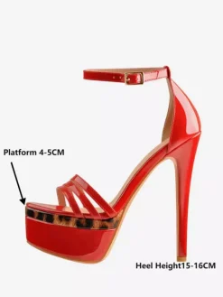 Sandales sexy à plateforme et talons hauts pour hommes