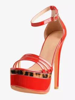 Sandales sexy à plateforme et talons hauts pour hommes