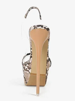 Sandales sexy pour femmes plateforme bout ouvert talon aiguille chaussures sexy