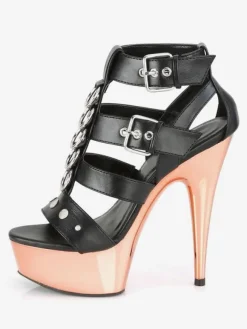 Sandales sexy talon haut plateforme chaussures pole danse