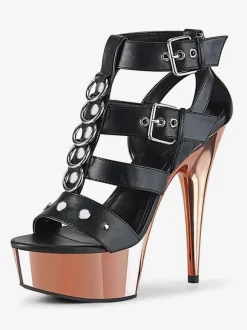 Sandales sexy talon haut plateforme chaussures pole danse