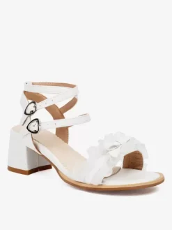 Sandales Sweet Lolita avec n艙uds roses chaussures d'été en cuir PU à bout rond