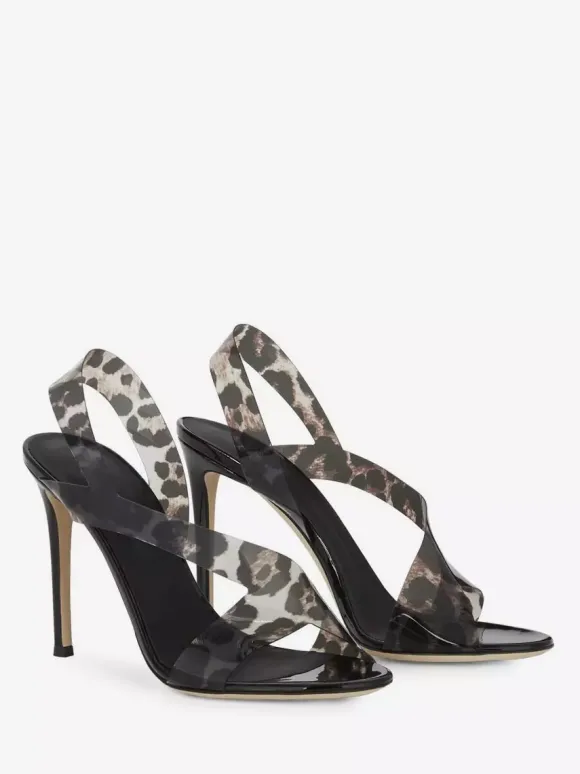 Sandales à talons hauts bout ouvert chaussures de soirée à talons aiguilles