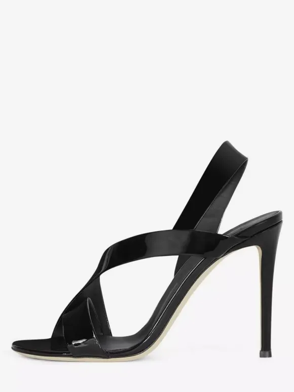 Sandales à talons hauts bout ouvert chaussures de soirée à talons aiguilles