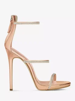 Sandales à talons hauts pour femmes ornées de strass et de brides à talons aiguilles chaussures de soirée