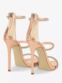 Sandales à talons hauts pour femmes ornées de strass et de brides à talons aiguilles chaussures de soirée
