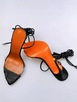 Sandales à talons hauts pour femmes bout ouvert talons aiguilles transparents chaussures de soirée