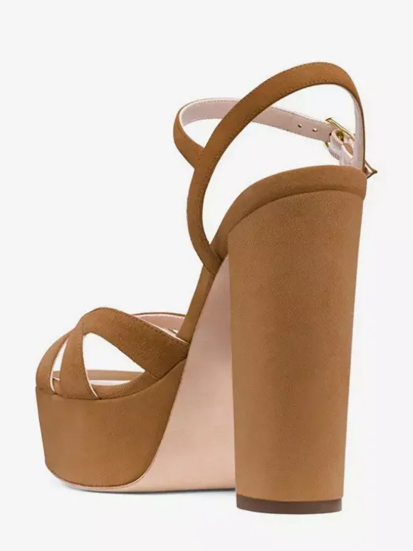Sandales à talons hauts pour femmes plateforme talon épais bride cheville