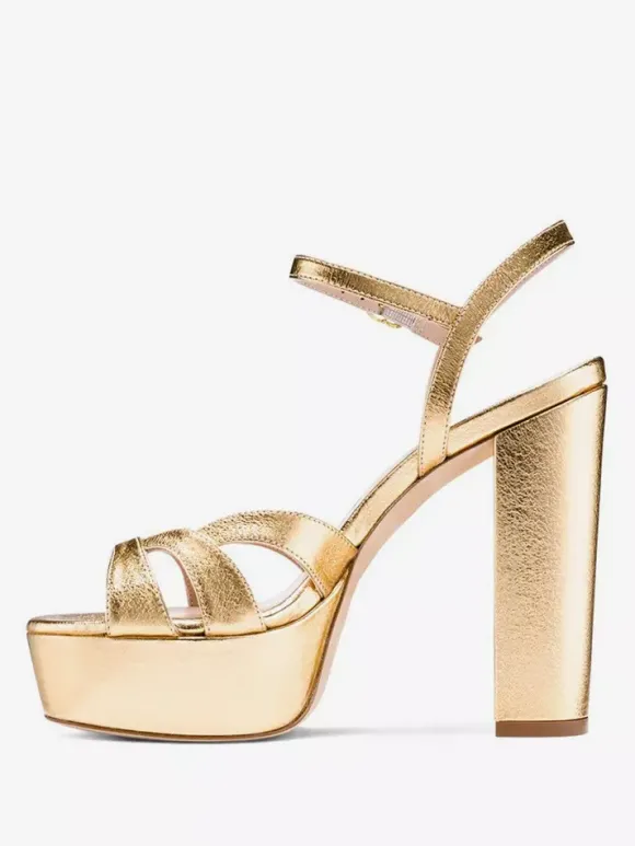 Sandales à talons hauts pour femmes plateforme talon épais bride cheville