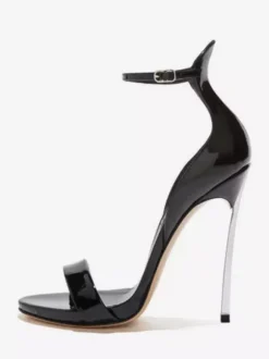 Sandales à talons hauts violettes pour femmes bout ouvert talons aiguilles chaussures de soirée