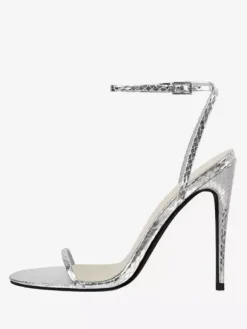 Sandales à talons pour femmes chaussures de soirée rouges à bout ouvert et à talons aiguilles croisés