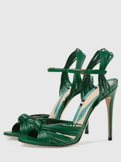 Sandales À Talons Pour Femmes Sandales À Bout Ouvert Talon Aiguille Cuir PU