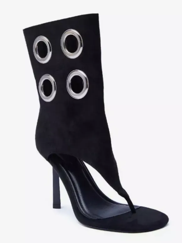Sandales tongs pour femmes bottines à talons hauts et boucle