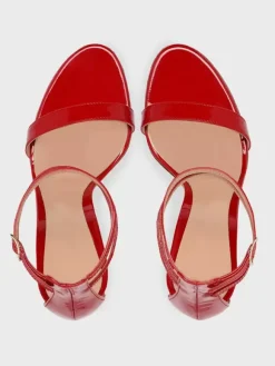 Sandale À Talon Aiguille Rouge Sexy Brides Chaussures De Soirée Femme