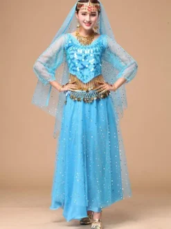 Séduisant Costumede danse orientale en chiffon Déguisements Halloween