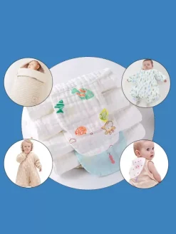 Serviette Absorbante De Sueur En Coton Enfant Bébé À 4 Couches