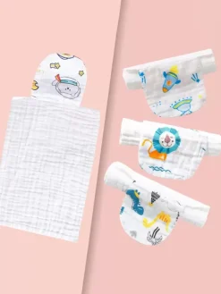 Serviette Absorbante De Sueur En Coton Enfant Bébé À 6 Couches