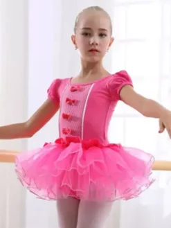 Sexy costume de danse ballet en coton mélangé élégant avec noeud noeud papillion Robe Déguisements Halloween