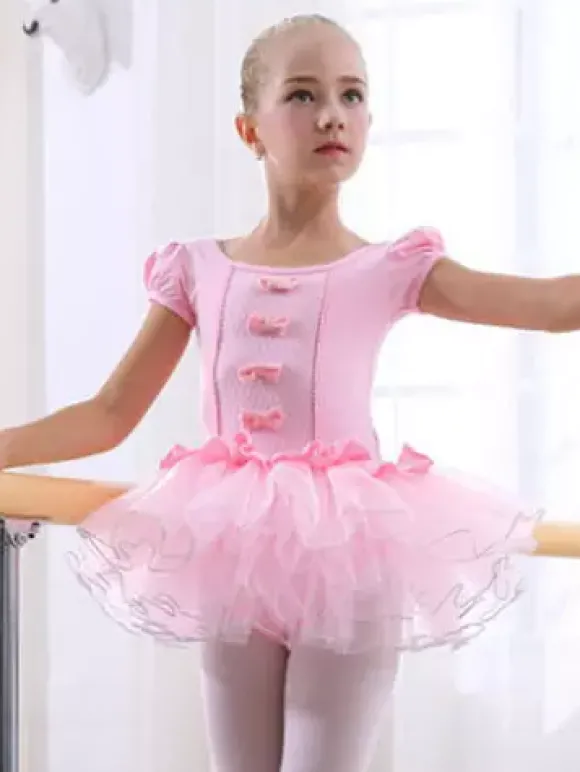 Sexy costume de danse ballet en coton mélangé élégant avec noeud noeud papillion Robe Déguisements Halloween