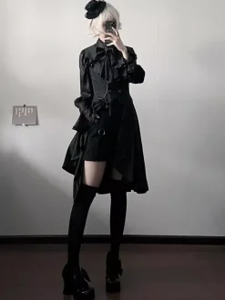 Short Lolita droit noir style bloomer gothique Lolita