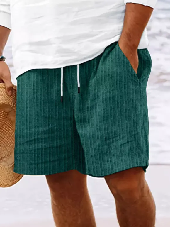 Short décontracté pour homme avec cordon de serrage à la taille short de plage d'été léger